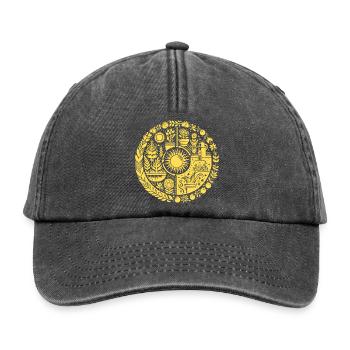 Permakultur Kreislauf - Relaxed Vintage Cap - Vintage Schwarz - Vorne