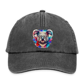 Koala - Relaxed Vintage Cap - Vintage Schwarz - Vorne
