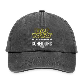 Scheidung 2026 - Das wars - Ich bin wieder frei - Relaxed Vintage Cap - Vintage Schwarz - Vorne