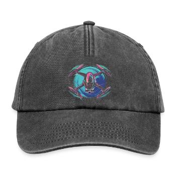 Drone dynamique - Casquette vintage décontractée - noir vintage - Devant