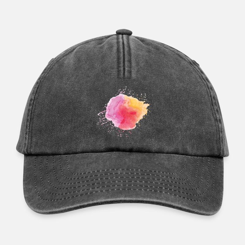 Watercolour - Relaxed Vintage Cap - vintage black