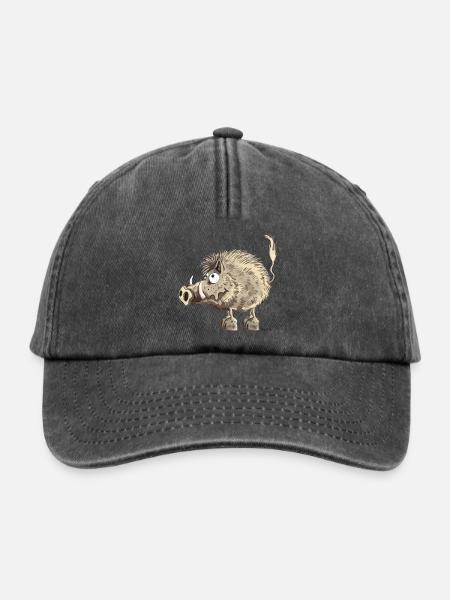 Lustiges Wildschwein - Relaxed Vintage Cap - Vintage Schwarz