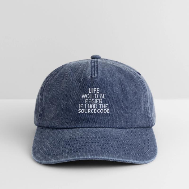 La vie serait plus facile si j'avais le code source 3dr3 Casquette vintage décontractée
