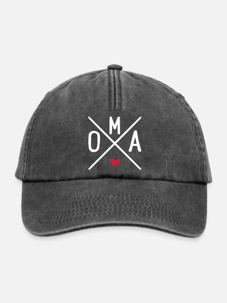 Oma - Relaxed Vintage Cap - Vintage Schwarz