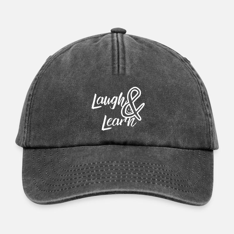Laugh and Learn - Relaxed Vintage Cap - vintage black