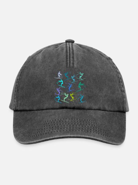 SKI ANFÄNGER SKIFAHREN SKIPISTE - Relaxed Vintage Cap - Vintage Schwarz