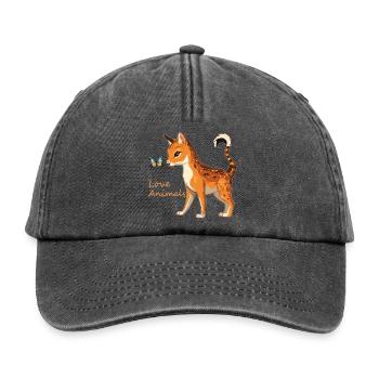 Amore per gli animali - Berretto vintage dal look casual - nero antico - Fronte