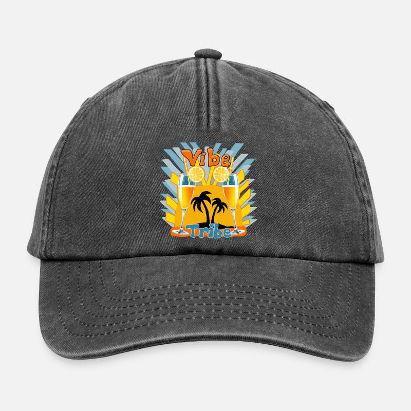 Partyzeit - Relaxed Vintage Cap - Vintage Schwarz