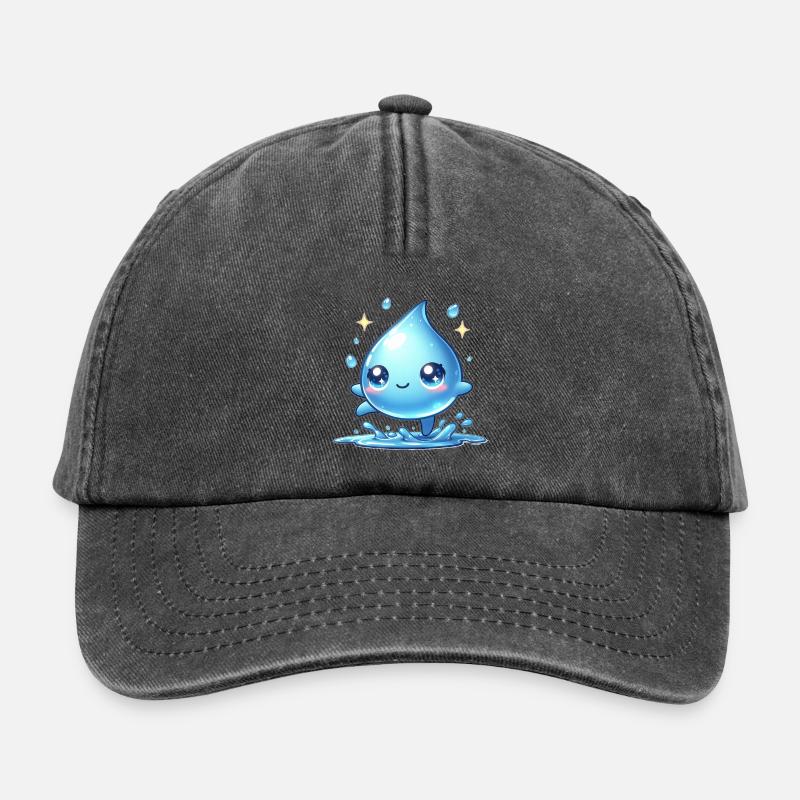 Wasser - Relaxed Vintage Cap - Vintage Schwarz
