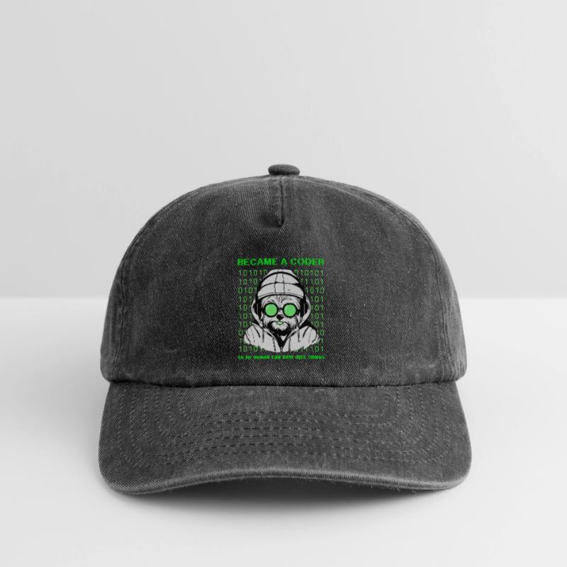 Became a Coder – Hacker Dog Binary Look Relaxed Vintage Cap