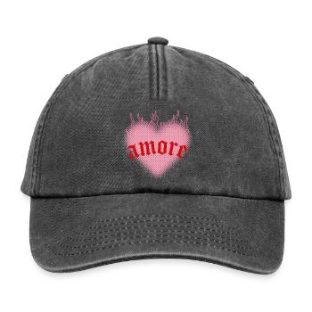 Burning love - Relaxed Vintage Cap - vintage black - Front