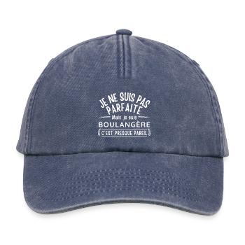 I'm not perfect, but I'm BAKER - Relaxed Vintage Cap - vintage denim - Front