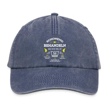 HANDLE MIT SORGFALT – 56 JAHRE PERFEKTION - Relaxed Vintage Cap - Vintage Denim - Vorne