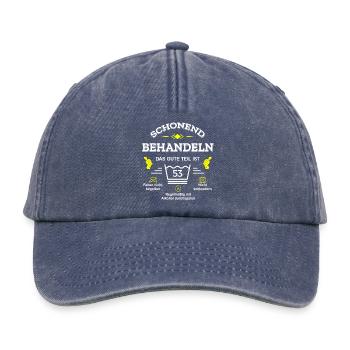 HANDLE MIT SORGFALT – 53 JAHRE PERFEKTION - Relaxed Vintage Cap - Vintage Denim - Vorne