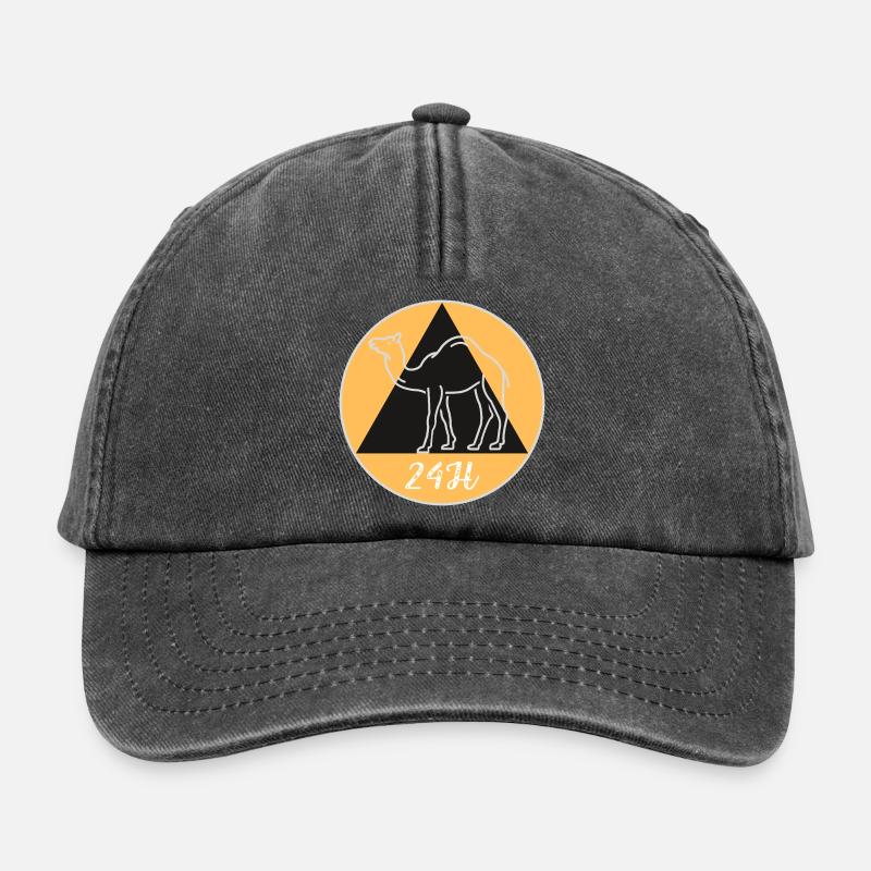 Geometisches Kamel auf schwarzem Hintergrund - Relaxed Vintage Cap - Vintage Schwarz