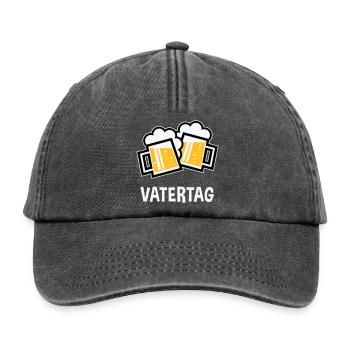 Vatertag (Bier Prosit / Bayrische Bierkrüge / 3C) - Relaxed Vintage Cap - Vintage Schwarz - Vorne