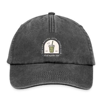 Iced matcha latte lovers Japanese drink funny - Relaxed Vintage Cap - vintage black - Front