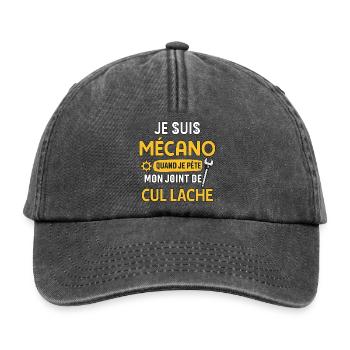 Mechaniker - Relaxed Vintage Cap - Vintage Schwarz - Vorne
