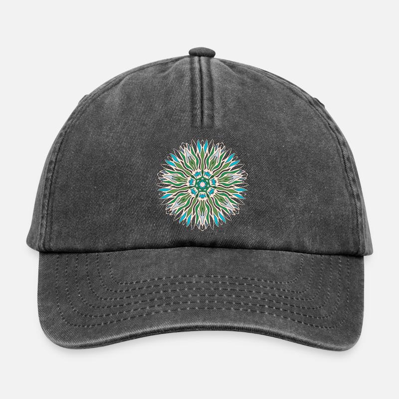 Meer Mandala - Relaxed Vintage Cap - Vintage Schwarz