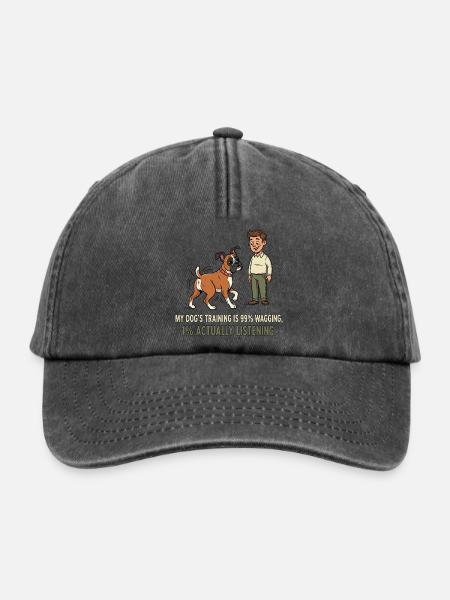 Das Training meines Hundes... - Relaxed Vintage Cap - Vintage Schwarz