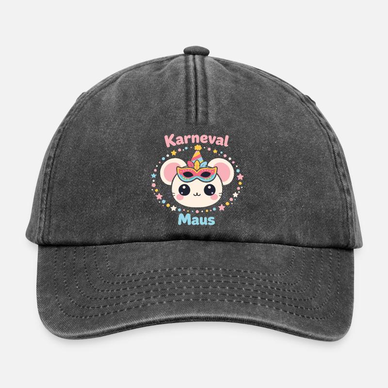 Costume de souris de carnaval Carnaval des Douceurs pour femmes - Casquette vintage décontractée - noir vintage