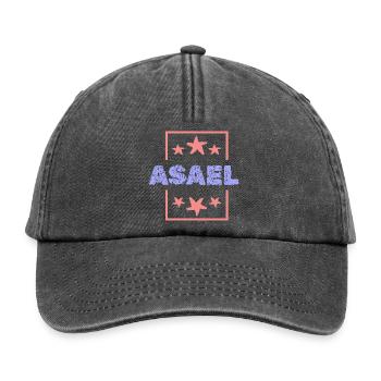 Asael Asael - Casquette vintage décontractée - noir vintage - Devant