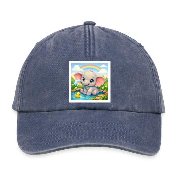 Elli the Elephant - Relaxed Vintage Cap - vintage denim - Front