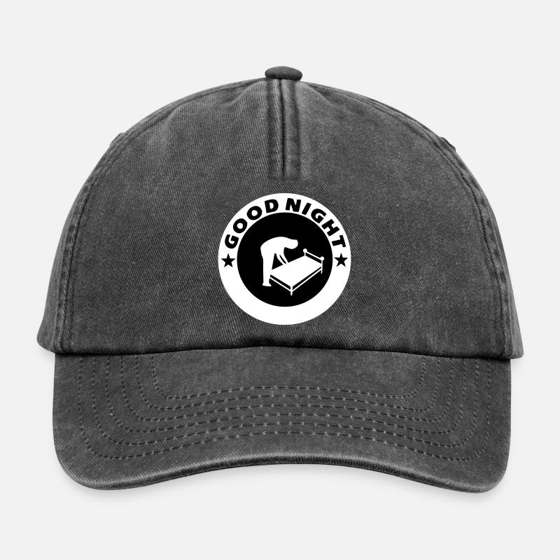 Good Night Good Night - Relaxed Vintage Cap - vintage black