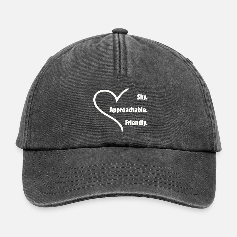 Flirteurs introvertis timides amicaux accessibles - Casquette vintage décontractée - noir vintage