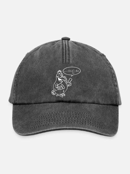 Weißer Schlauer Vogel - Relaxed Vintage Cap - Vintage Schwarz