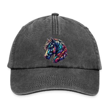 Horse - Relaxed Vintage Cap - vintage black - Front