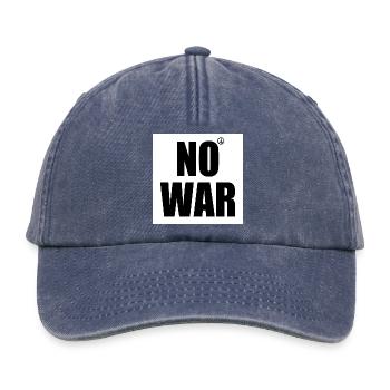No war - Casquette vintage décontractée - vintage bleu jeans - Devant
