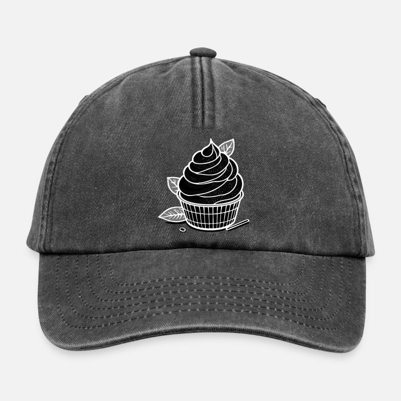Matcha IceCream - Relaxed Vintage Cap - Vintage Schwarz