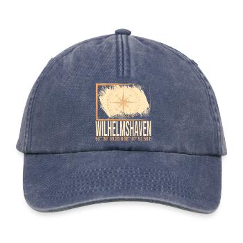 Wilhelmshaven Koordinaten - Relaxed Vintage Cap - Vintage Denim - Vorne