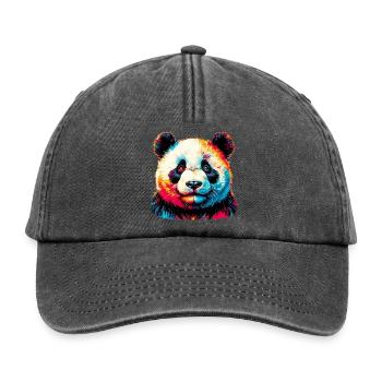 Panda - Relaxed Vintage Cap - Vintage Schwarz - Vorne