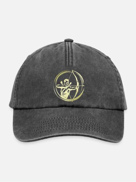 Bogenschießen Silhouette - Relaxed Vintage Cap - Vintage Schwarz