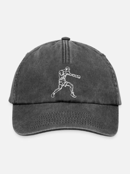 Boxer Zeichnung - Relaxed Vintage Cap - Vintage Schwarz