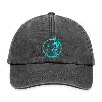 Flatguy on mic - Relaxed Vintage Cap - Vintage Schwarz - Vorne