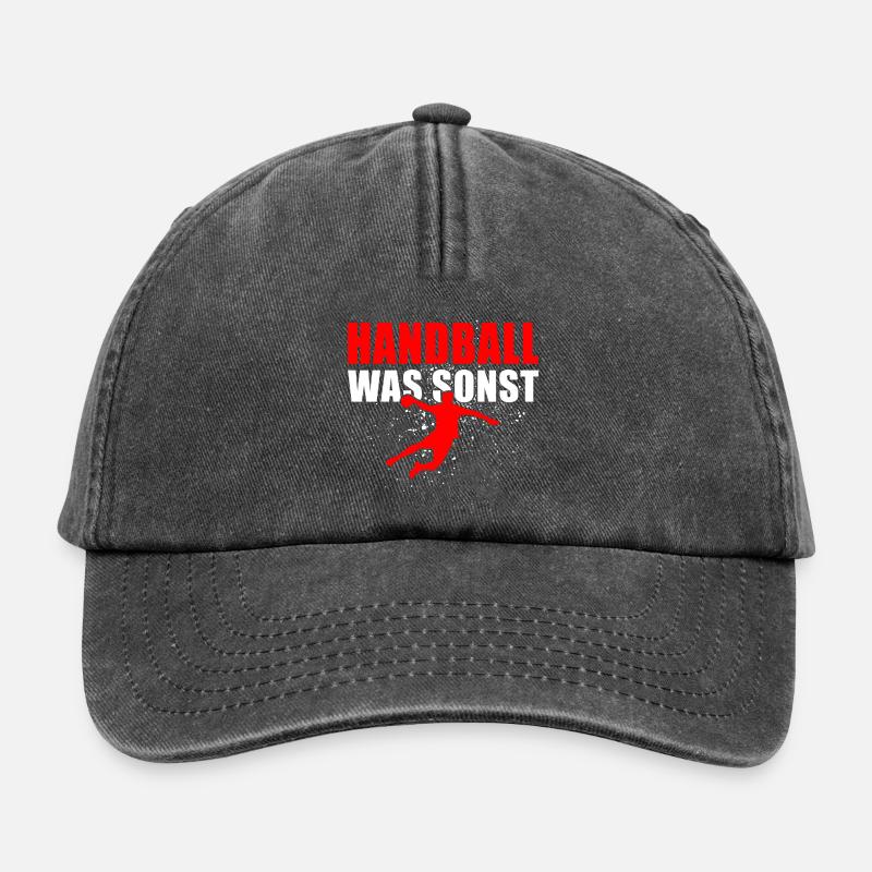 Handball was sonst - Relaxed Vintage Cap - Vintage Schwarz