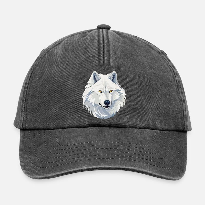 White Wolf - Relaxed Vintage Cap - vintage black