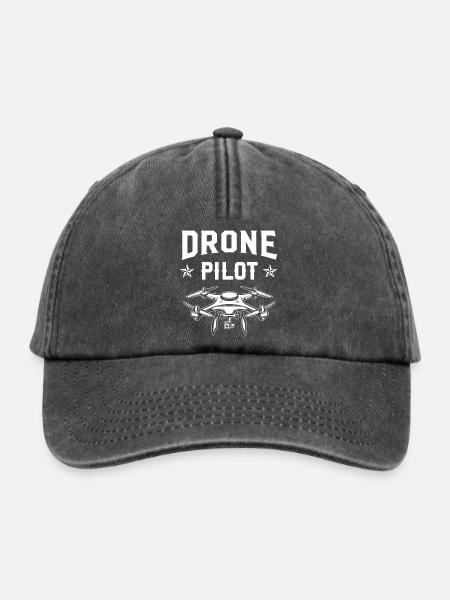 Drohnen-Pilot - Relaxed Vintage Cap - Vintage Schwarz