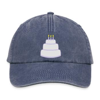 Birthday cake - Casquette vintage décontractée - vintage bleu jeans - Devant