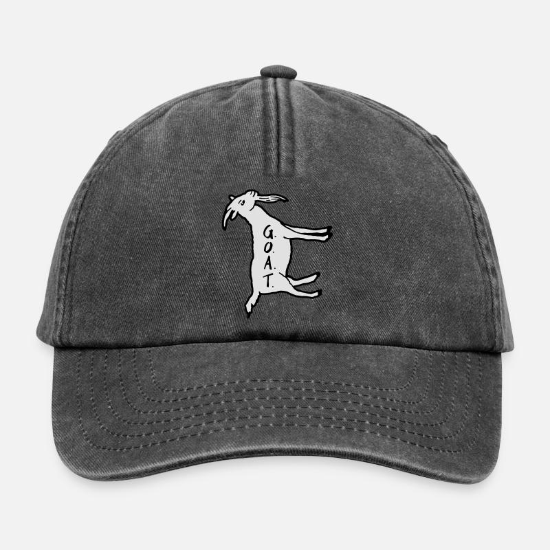 Goat 90 ° left - Relaxed Vintage Cap - vintage black