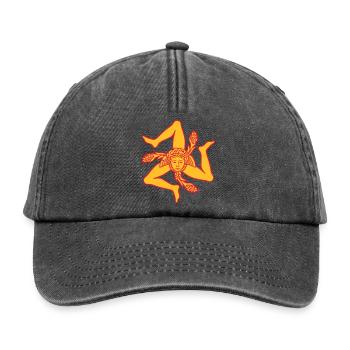 Sicile Trinacria drapeau Sicilien Sicilia - Casquette vintage décontractée - noir vintage - Devant