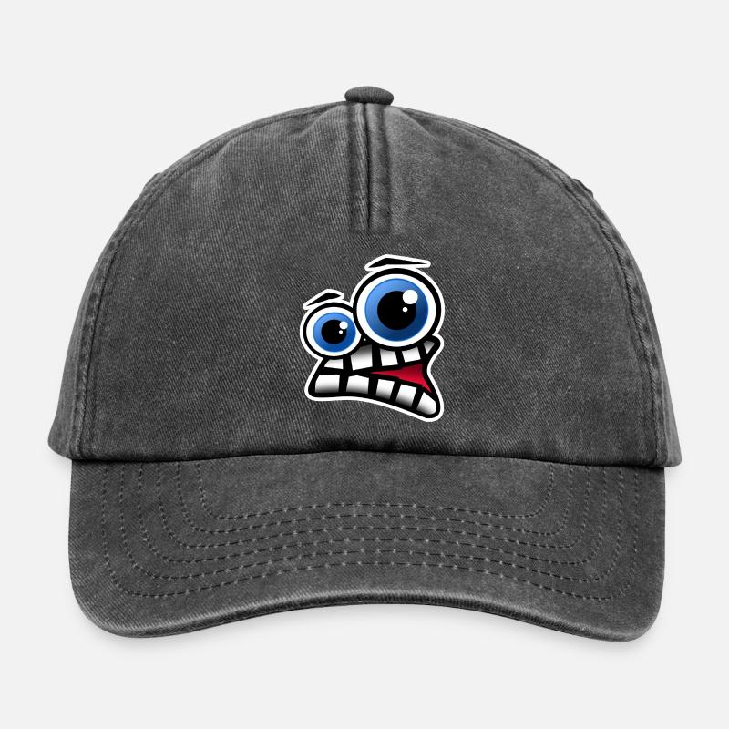 Face Comic - Relaxed Vintage Cap - vintage black