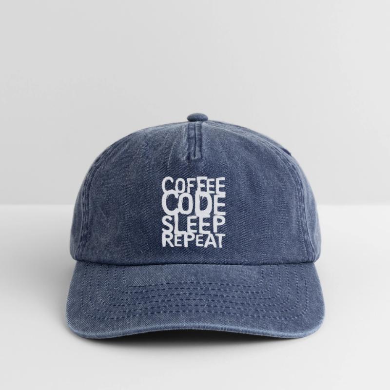 coffee code Programmierer - Informatik Arbeit Logo Relaxed Vintage Cap