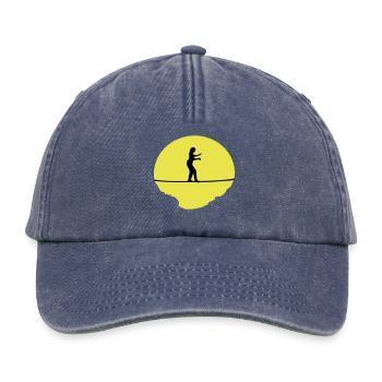 Slacklining Woman - Casquette vintage décontractée - vintage bleu jeans - Devant
