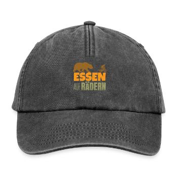 Essen auf Rädern - Relaxed Vintage Cap - Vintage Schwarz - Vorne