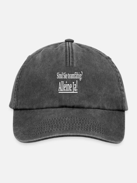 Witziger Spruch - Relaxed Vintage Cap - Vintage Schwarz