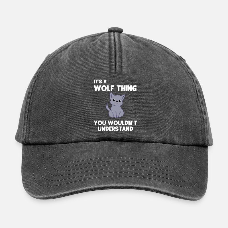 Wolf - Wolves - Wolffan - Gift - Wolf motive - Relaxed Vintage Cap - vintage black